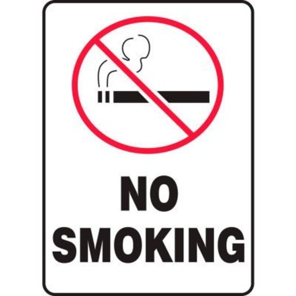 Accuform Accuform No Smoking Graphic Sign, 10inW x 14inH, Aluminum MSMK919VA